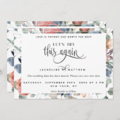 Laten we dit opnieuw proberen, Dusty Blue en Blush Save The Date (Voorkant / Achterkant)