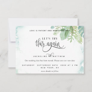 Laten we dit opnieuw proberen, Elegant Greenery Wa Save The Date
