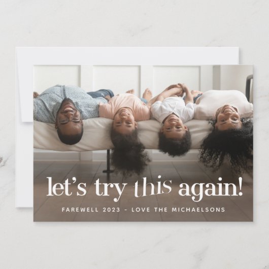 "Laten we dit opnieuw proberen" Green Holiday-foto (Voorkant)