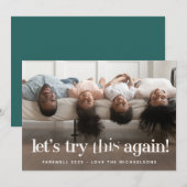 "Laten we dit opnieuw proberen" Green Holiday-foto (Voorkant / Achterkant)