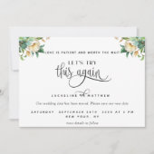 Laten we dit opnieuw proberen, Greenery en White F Save The Date (Voorkant)