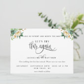 Laten we dit opnieuw proberen, Greenery en White F Save The Date (Staand voorkant)