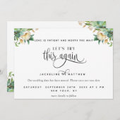 Laten we dit opnieuw proberen, Greenery en White F Save The Date (Voorkant / Achterkant)