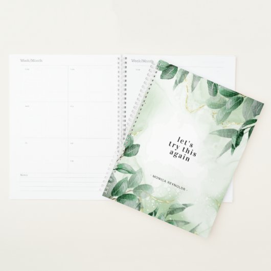 Laten we dit opnieuw proberen | Greenery Marble Mo Planner (Display)