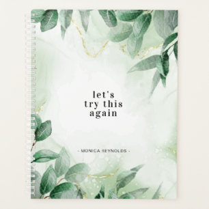Laten we dit opnieuw proberen Greenery Marble Mo Planner