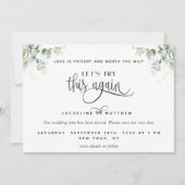 Laten we dit opnieuw proberen, Liefde is Patient G Save The Date (Voorkant)