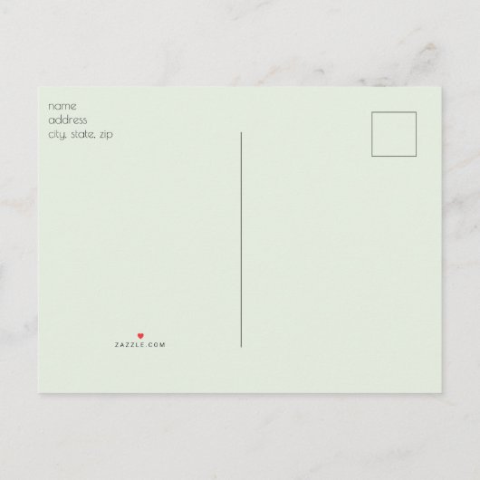 Laten we dit opnieuw proberen Mint Change Date Sun Aankondigingskaart (Achterkant)