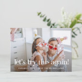 "Laten we dit opnieuw proberen" Mint Holiday-fotok (Staand voorkant)