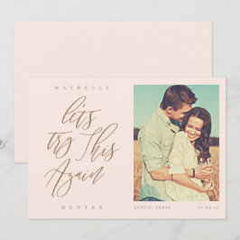 Laten we dit opnieuw proberen, moderne kalligrafie save the date