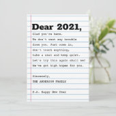 Laten we dit opnieuw proberen Nieuwjaar Schattige Feestdagenkaart (Staand voorkant)