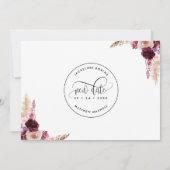 Laten we dit opnieuw proberen, Paars, Blush Save t Save The Date (Achterkant)