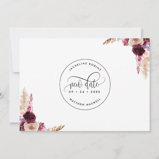 Laten we dit opnieuw proberen, Paars, Blush Save t Save The Date (Achterkant)