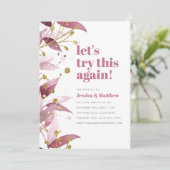 Laten we dit opnieuw proberen Paarse & gouden brui Kaart (Staand voorkant)