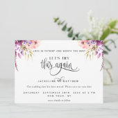 Laten we dit opnieuw proberen, Paarse, Lila Perzik Save The Date (Staand voorkant)