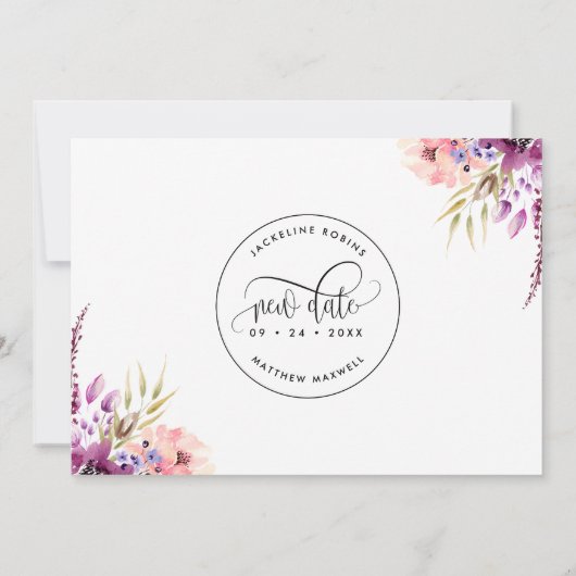 Laten we dit opnieuw proberen, Paarse, Lila Perzik Save The Date (Achterkant)