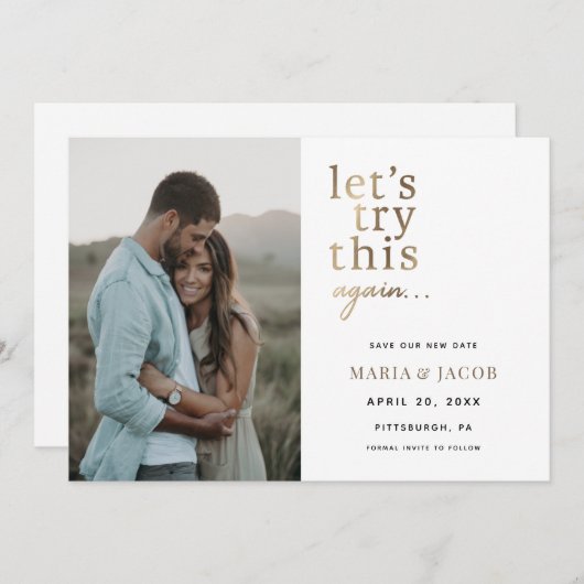 Laten we dit opnieuw proberen Sla de datum op Kaart (Voorkant / Achterkant)