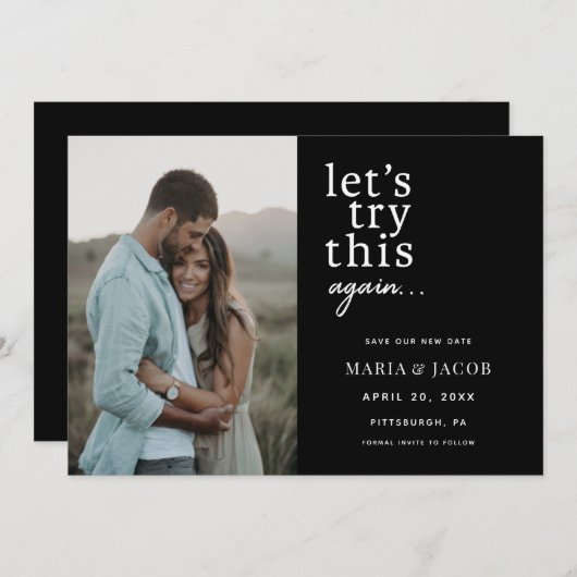 Laten we dit opnieuw proberen Sla de datum op Kaart (Voorkant / Achterkant)