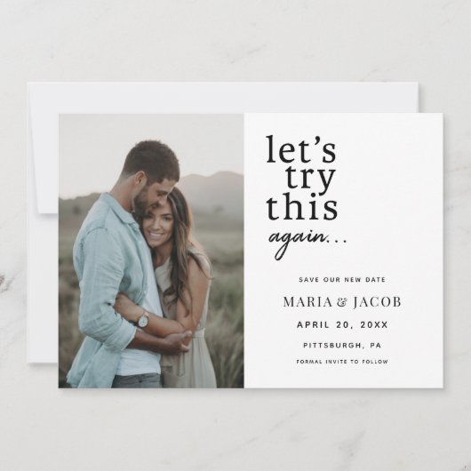 Laten we dit opnieuw proberen Sla de datum op Kaart (Voorkant)