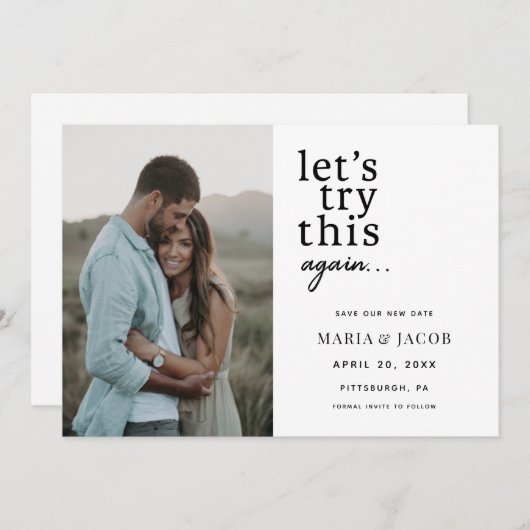 Laten we dit opnieuw proberen Sla de datum op Kaart (Voorkant / Achterkant)