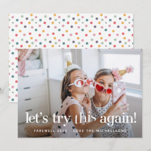 "Laten we dit opnieuw proberen" Stippen Vakantie-f