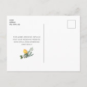 Laten we dit opnieuw proberen Zonnebloem de Datum Aankondigingskaart (Achterkant)