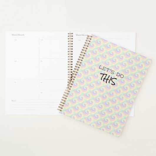 Laten we dit pastkleurige kleurstofpatroon maken planner (Display)