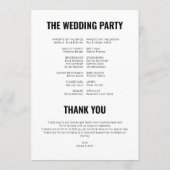 Laten we dit programma voor de bruiloft van de tij programmakaart (Achterkant)