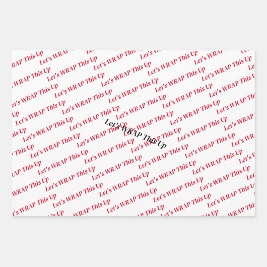 Laten we dit samenvatten inpakpapier vel (Voorkant)