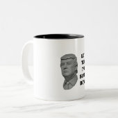 Laten we dit standbeeld onderbreken tweekleurige koffiemok (Voorkant links)