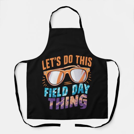 Laten we dit veld dag ding zonnebril leraar doen schort (Voorkant)
