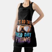 Laten we dit veld dag ding zonnebril leraar doen schort (Insitu)