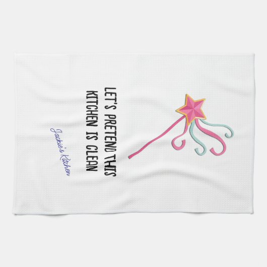 Laten we doen alsof deze keuken schoon is theedoek (Horizontaal)