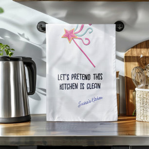Laten we doen alsof deze keuken schoon is theedoek