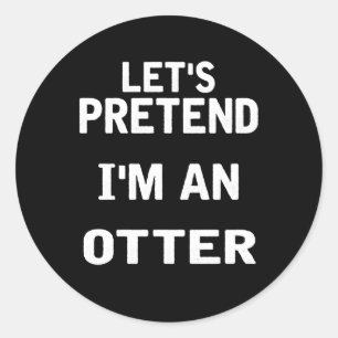Laten we doen alsof in een ander grappig Halloween Ronde Sticker