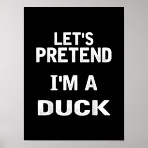 Laten we doen alsof in een eend grappig halloween poster