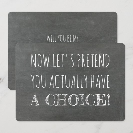 Laten we doen alsof je een keuze hebt grappig brui kaart (Voorkant / Achterkant)