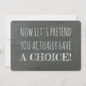 Laten we doen alsof je een keuze hebt grappig brui kaart (Voorkant)