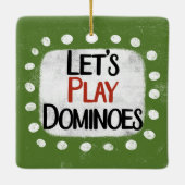 Laten we Dominoes Ornament spelen (Achterkant)