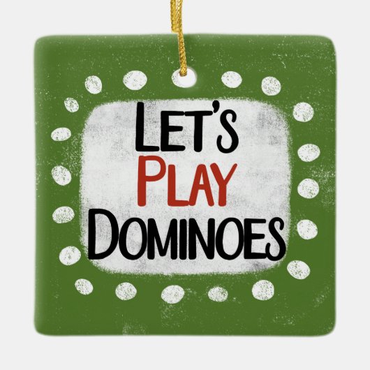 Laten we Dominoes Ornament spelen (Voorkant)