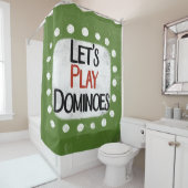 Laten we Dominoes Shower Curtain spelen Douchegordijn (In situ)