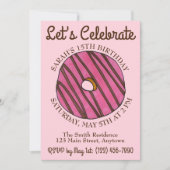 Laten we Donut Doughnut Verjaardag Brunch Vieren Kaart (Voorkant)