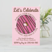 Laten we Donut Doughnut Verjaardag Brunch Vieren Kaart (Staand voorkant)