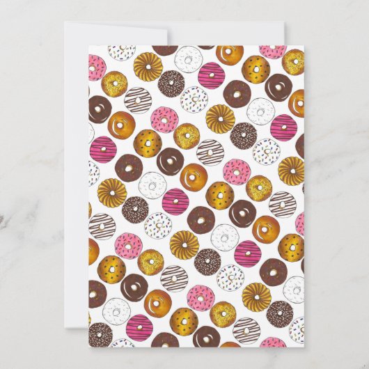Laten we Donut Doughnut Verjaardag Brunch Vieren Kaart (Achterkant)