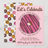 Laten we Donut Doughnut Verjaardag Brunch Vieren