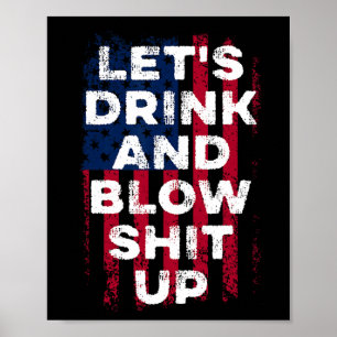 Laten we Drink en blazen Drink fan USA Independenc Poster