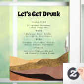 Laten we Drink transparante boho-bruiloft krijgen Raamsticker (Huis)