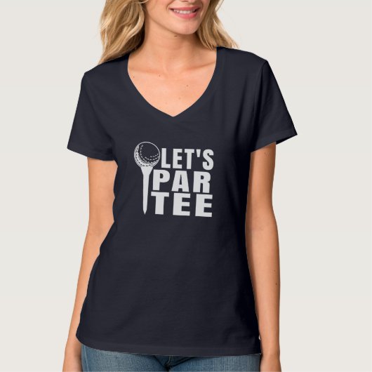 Laten we Drink worden en de Golf Cart Retro Golf b T-shirt (Voorkant)