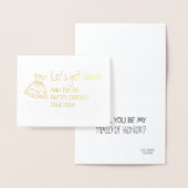 Laten we Drink worden | Grappig bruidsmeisje voors Folie Kaarten (Display)