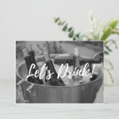 Laten we Drinken! Adult Party-uitnodiging Kaart (Staand voorkant)