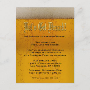 Laten we dronken worden! Bier Bachelor Party uitno Kaart